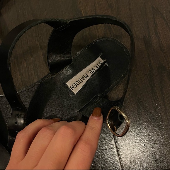 Steve Madden Black Sandals - Picture 5 of 6